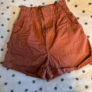 H&M Orange High Waisted Shorts
